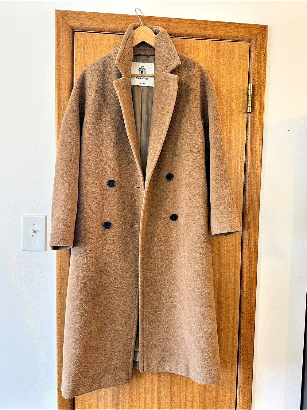 Babaton The Slouch Coat Wool Cashmere Double-Breasted